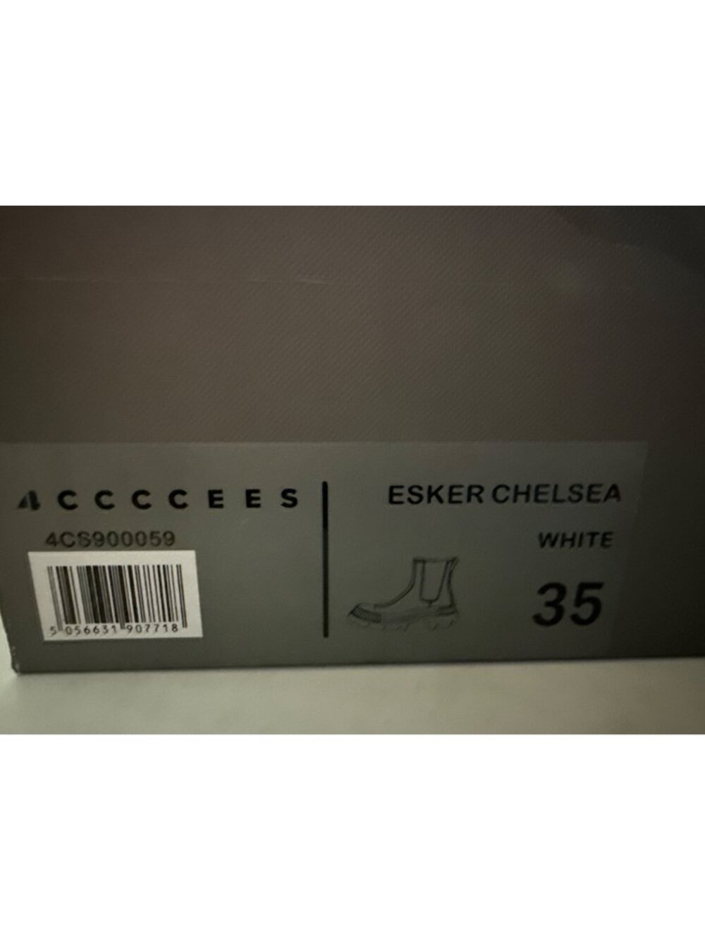 4CCCCEES Women's Chelsea Leather Boots White Size 35 EUR New in Box - Picture 3 of 8